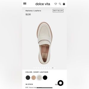 Dolce Vita ivory loafers size 7.5. Only worn around the house. Great condition.